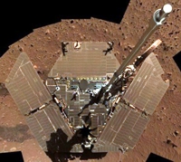 Staubablagerungen auf Spirit an Sol 330