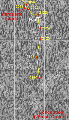 Wegstrecke bis Sol 2130
