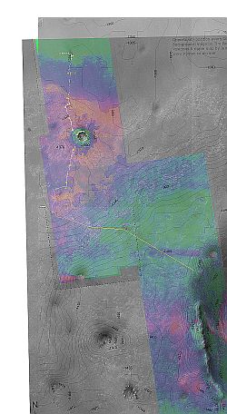Topologische Karte von Opportunitys Weg