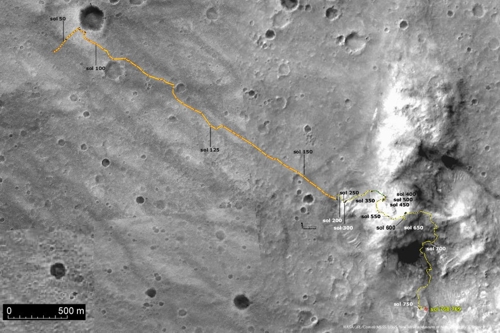 Wegeplan an Sol 769