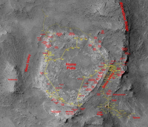 Wegeplan bis Sol 1399