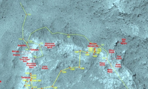 Wegeplan an Sol 1405