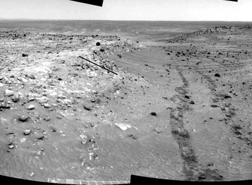 Blick auf Winter Haven 3 mit eingezeichneter Markierung f&uuml;r die Roverposition