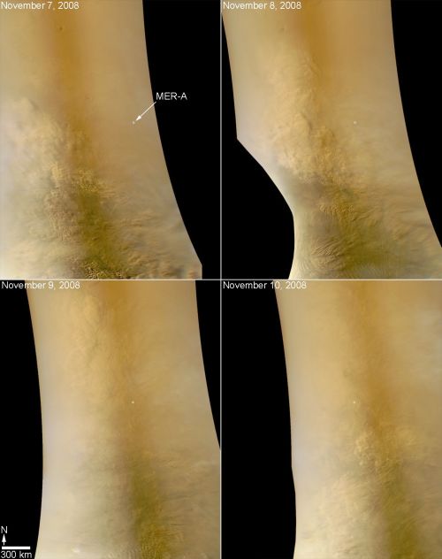 November 2008 Sandsturm aus dem Orbit