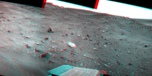 Blick voraus in 3D an Sol 1866