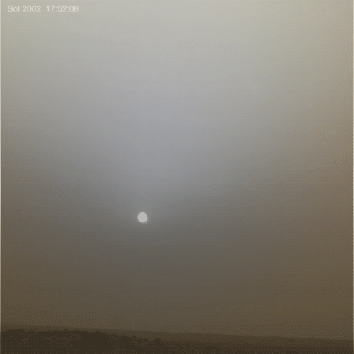 Sonnenuntergang an Sol 2002