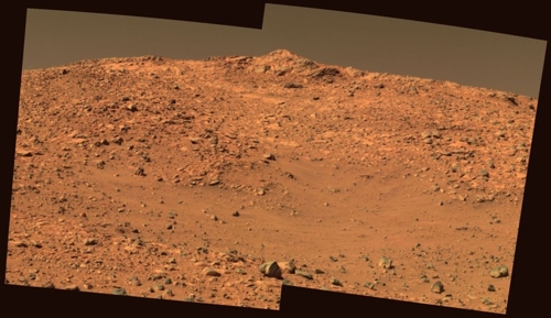 Blick nach Osten auf den Gipfel der West Spur
