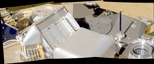 Blick über das Landerdeck an Sol 61