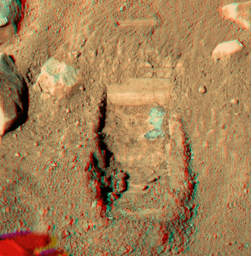 3D Blick auf den Graben des zweiten Versuches