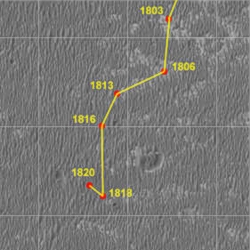 Wegeplan bis Sol 1820