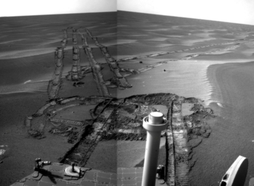 Blick zurück an Sol 1825