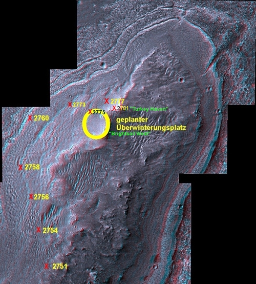 Wegstrecke bis Sol 2781