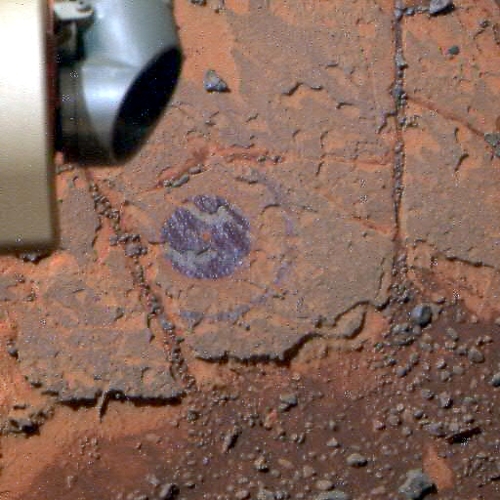 Sol 3144: Felsplatte Sandcherry nach RAT-Einsatz