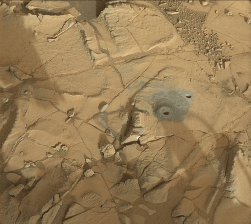 Sol 882 nach der Bohrung