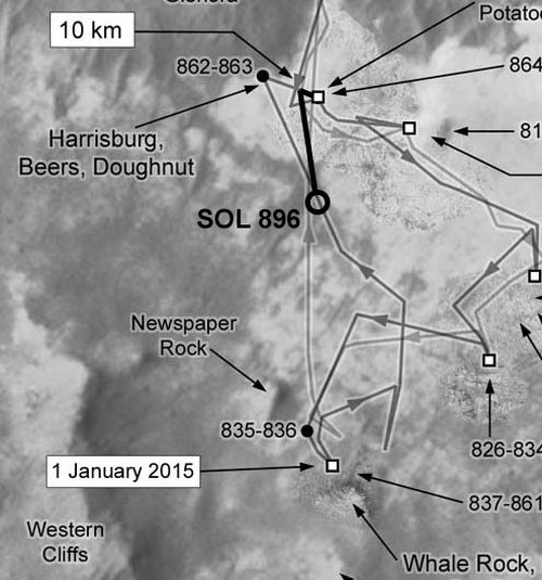 Sol 896 Übersichtskarte